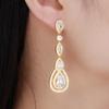 E0324 Style Long Pendant Pin Inlaid Zircon Water Drop Earrings