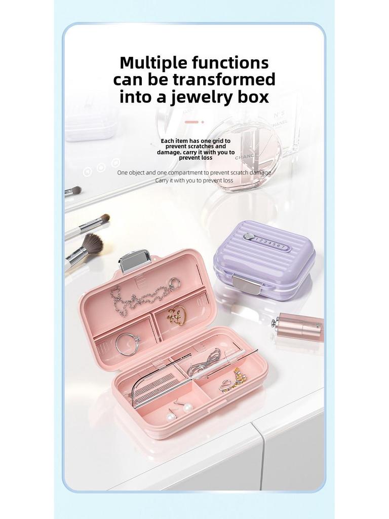 Kompakter 7-Tage Reise-Pillenorganisator & Schmuckaufbewahrungsbox