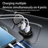 PD+QC3.0 Fast Charging USB Car Charger Socket with Voltmeter, Aluminum Alloy Waterproof Power Outlet