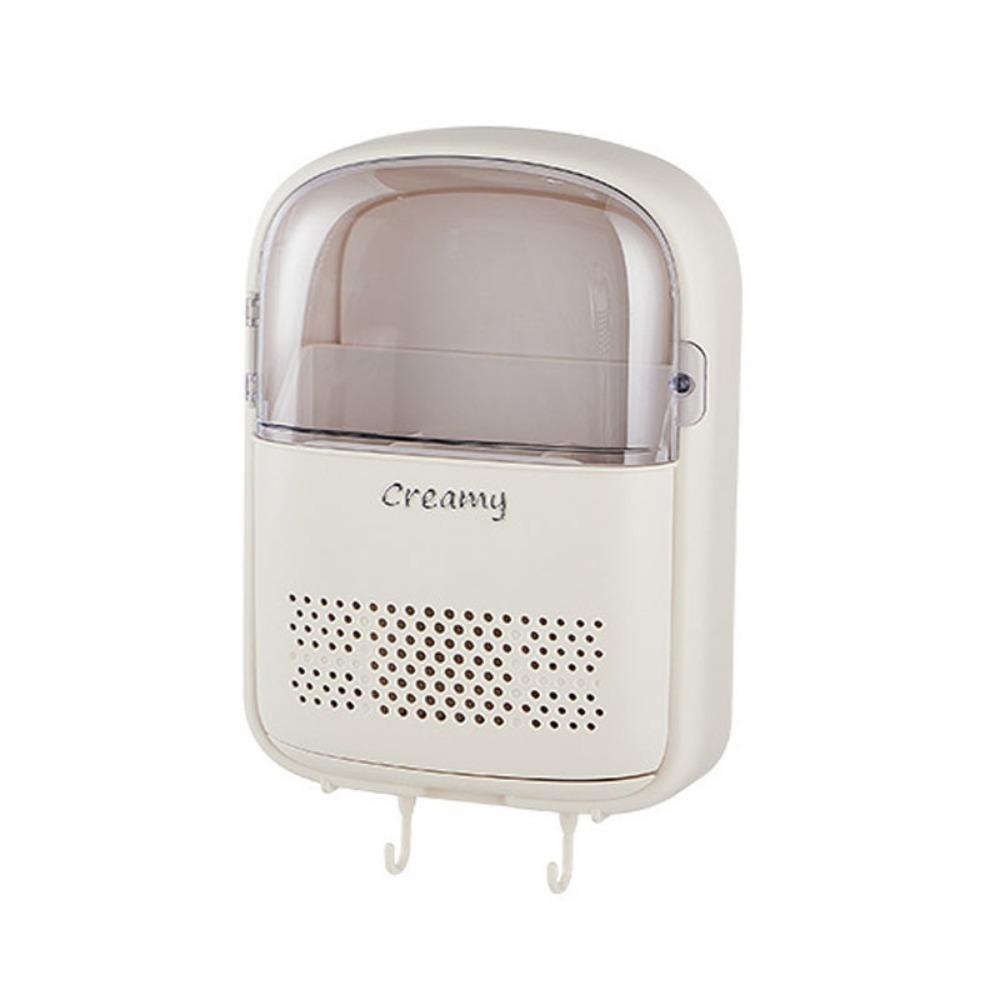 

Tableware Holder Chopstick Storage Box with Dust Cover Wall Mounted Cutlery Organizer Home белый