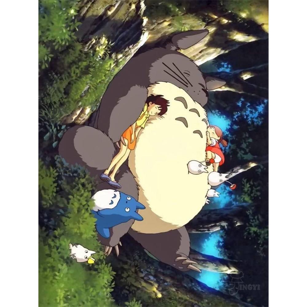 The Cartoon Animal Totoro Diamond Painting Japanese Anime 5D Diamond Embroidery Cross Stitch Handmade Art Gift Home Decor