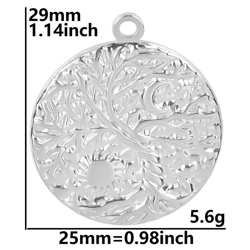 Fashion Moon Charm Pendant Metal 304 Stainless Steel Charms For Jewelry Making Supplies Wicca Components DIY Earrings Bracelets