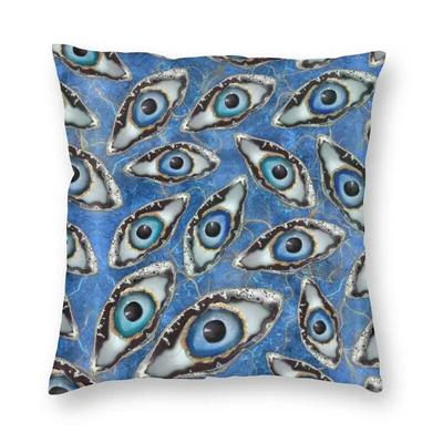 Türkei Böses Auge Kissenbezug Bedruckt Mediterranes Amulett Kissen für Sofa Zuhause Mode