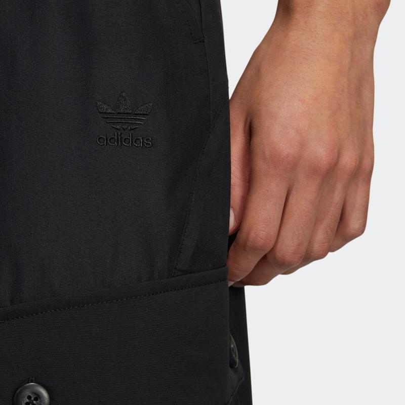 Adidas Originals Trefoil Solid Pocket Cargo Casual Pants Men Bottoms Black HU1155