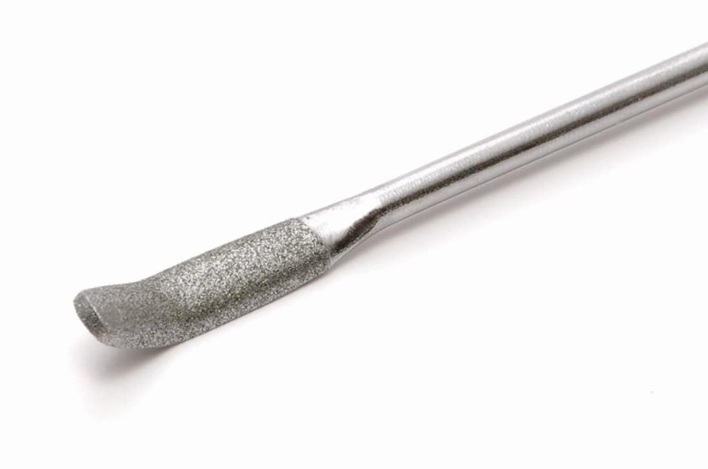 Wave Hobby Tool Series HG Special Shape Diamond Plastic Model Red File, Half-Round/Bent Tip, Tool, HT-672, Grip