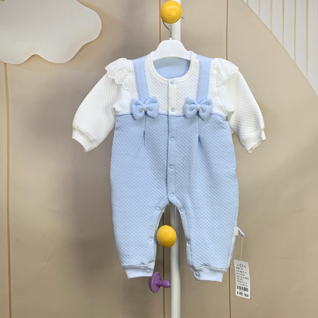 Charming Baby Girl Romper with Bow - Newborn Princess Crawling Outfit