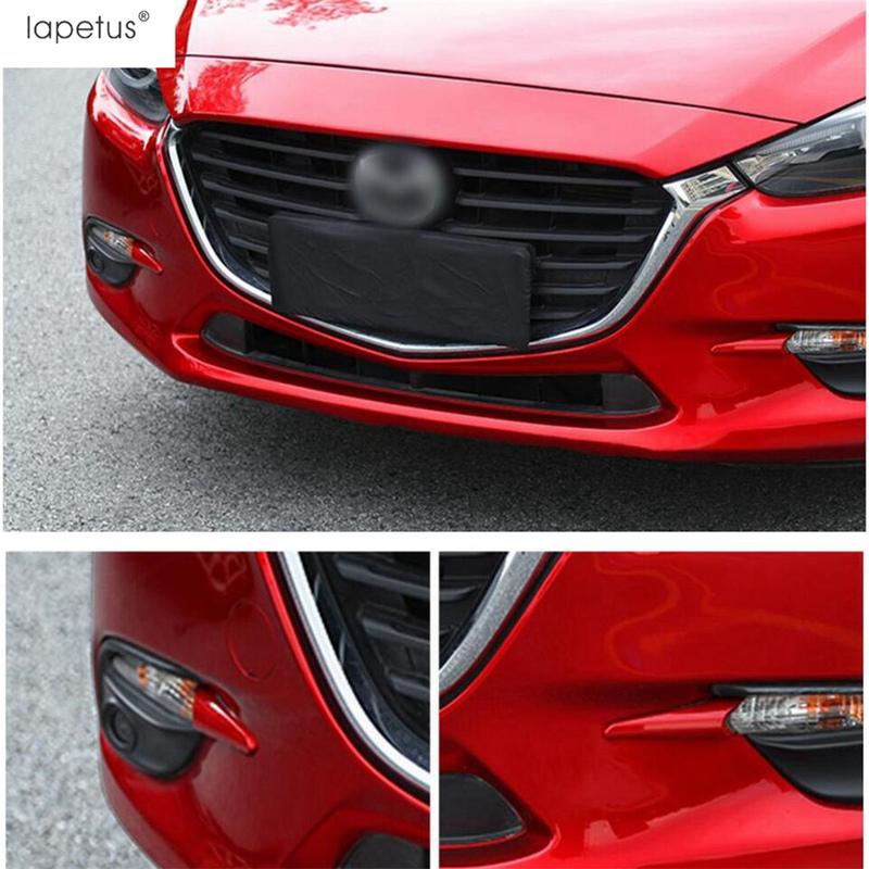 Front Bumper Fog Lights Lamps Eyebrow Strip Decoration Cover Trim For Mazda 3 Hatchback Sedan 2017 2018 Accessories Exterior Kit
