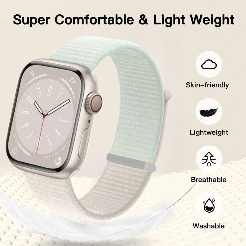 Nylon Loop Strap For Apple Watch Series11 Band 46mm 45mm 44mm 41mm 42mm 40mm 38mm Correa Bracelet For IWatch Ultra3 49mm 10 9 8 7 6 SE 5 Smart Belt