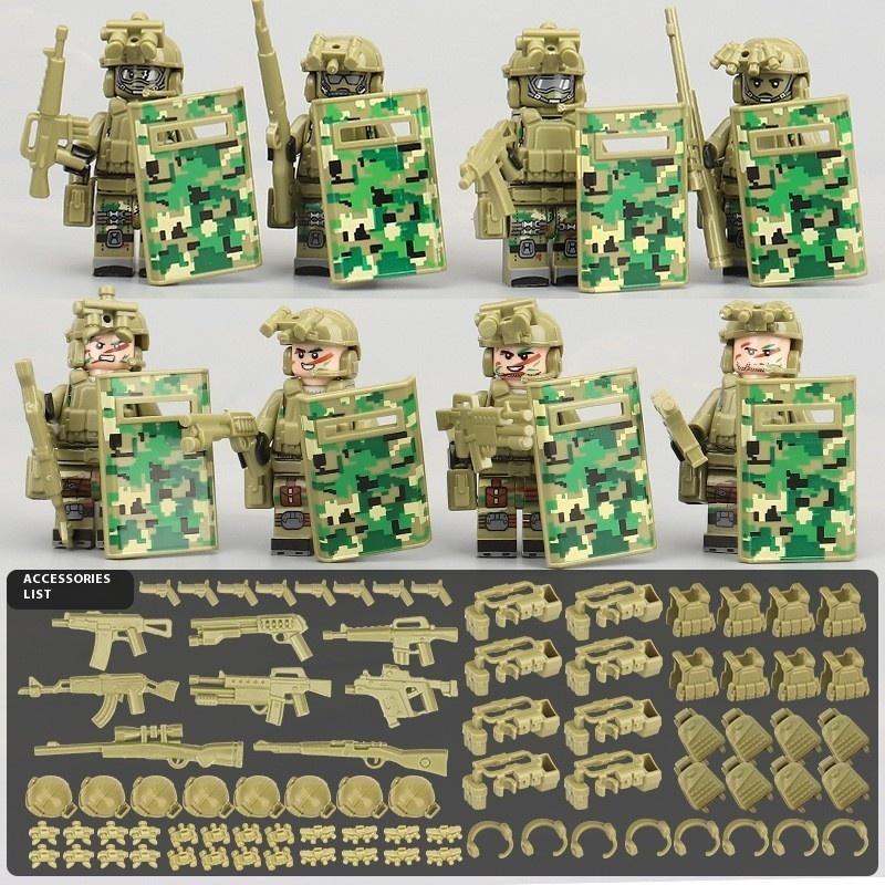 Building Blocks Military Figures Police Special Forces Small Figures Children's Educational Assembly Toys