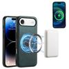 DENIOR D14 For iPhone Air Magnetic Case with Detachable Card Holder Kickstand PU+TPU+PC Phone Cover
