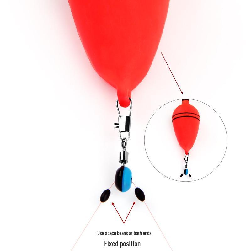 Fishing Tackle Set: Bean-Shaped Float, Connector, Safety Pin, and Figure-Eight Ring for Sea Rod