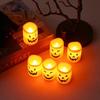 6-60PCS Halloween Flickering LED Candle Holder Skull Ghost Pumpkin Lantern Spooky Decoration for Haunted House Centerpiece