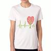 Heartbeat Tree Unisex's Cotton T Shirt, Premium Quality Print, Durable, Casual & Fashionable, Heart Tree With ECG Line Design, Show Your Love For Natu