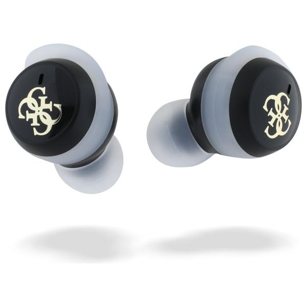 Guess Bluetooth Headphones GUTWSJ144ESK TWS + Docking Station Black/black Iridescent 4G Printed Logo
