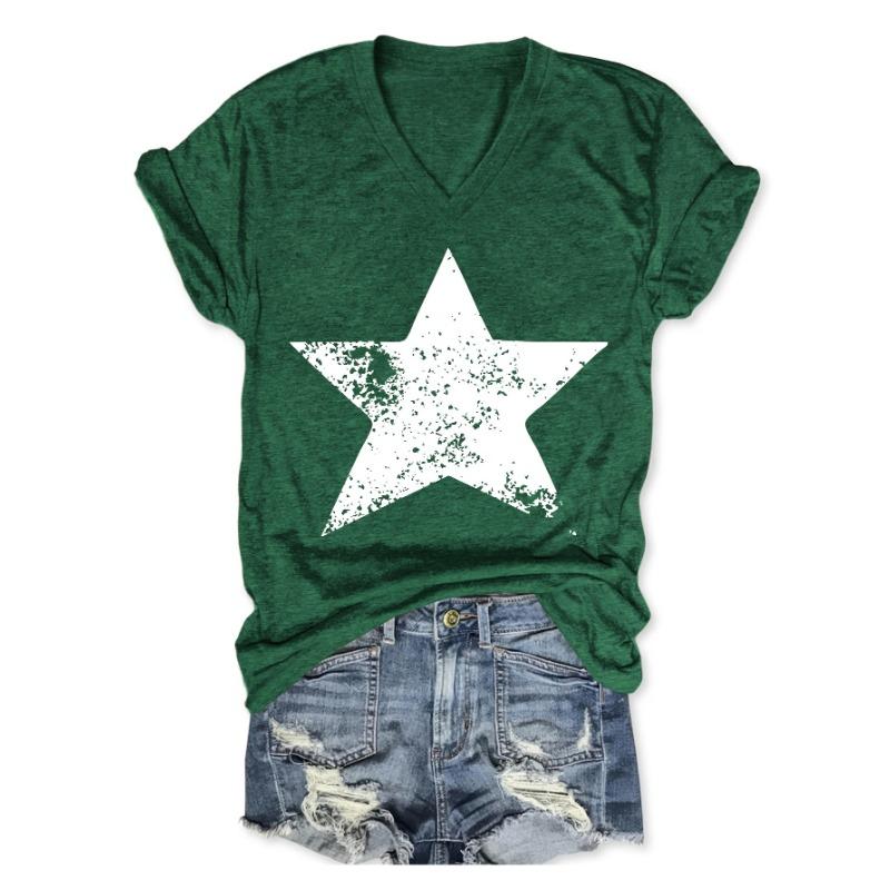 3D printed short sleeve V-neck women’s clothing S