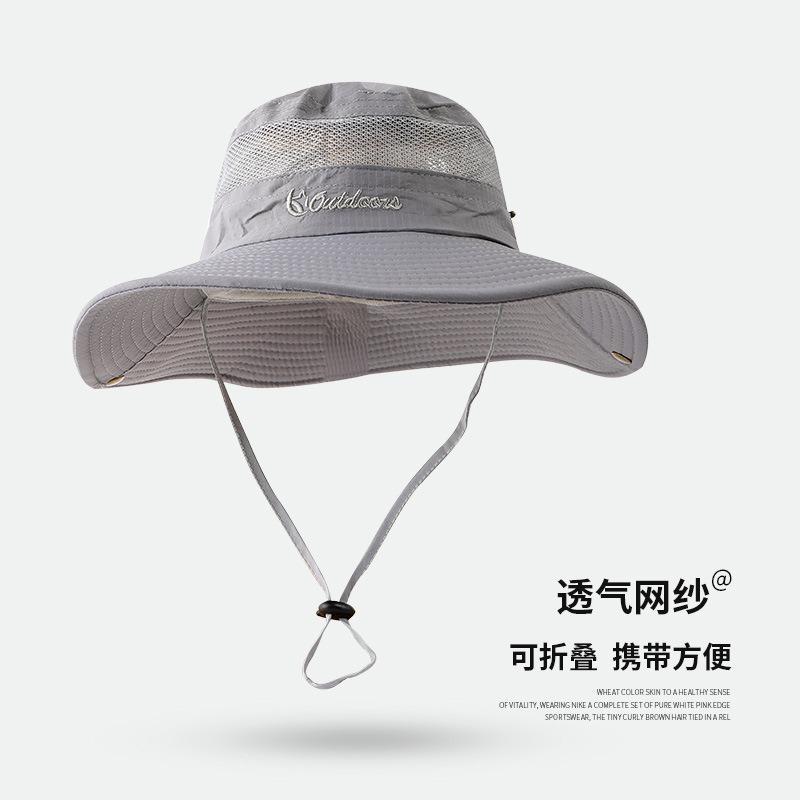 Bucket hat outdoor men's hat summer thin anti-ultraviolet women's sunshade quick-drying sunscreen breathable mountaineering hat