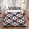 3pcs Tartan Pattern Bedding Set, Breathable and Soft, Suitable for Bedroom Decor (1*Duvet Cover + 1/2*Pillowcases, No Core) Yy250821119