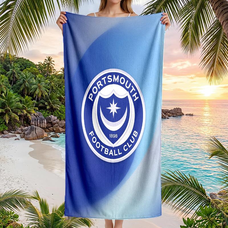 Portsmouth FC Print Quick Dry Beach Towel Microfiber Absorbent Portable Travel Swimming Towel