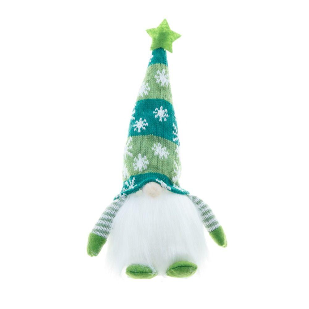 Gifts With Led Light Christmas Gnome Plush Doll Nordic Handmade Faceless Doll Knitted Tomte Ornaments New Year