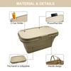 16L Foldable Camping Basket with Portable Table Durable Polypropylene Camping Storage Box Leak-Proof for Glamping, Beach