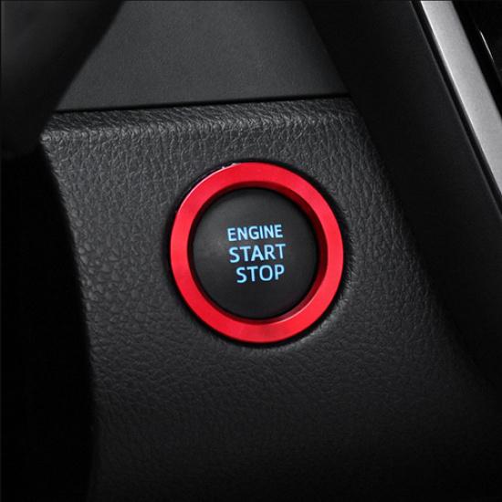 For Toyota Highlander -2025 Engine Start Stop Button Ring Trim Red 1pc
