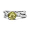 Peridot Crisscross Band Ring - Sterling Silver