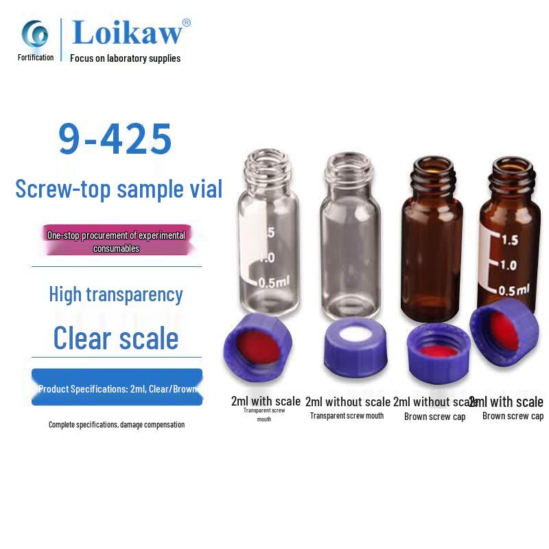 Chromatography Autosampler Vial with Screw Cap 2ml