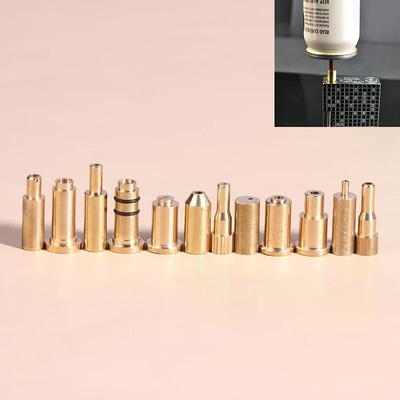 1Pc Reusable Brass Nozzle Head Refill Butane Gas Adapter Inflatable Head For Various Brands Filling