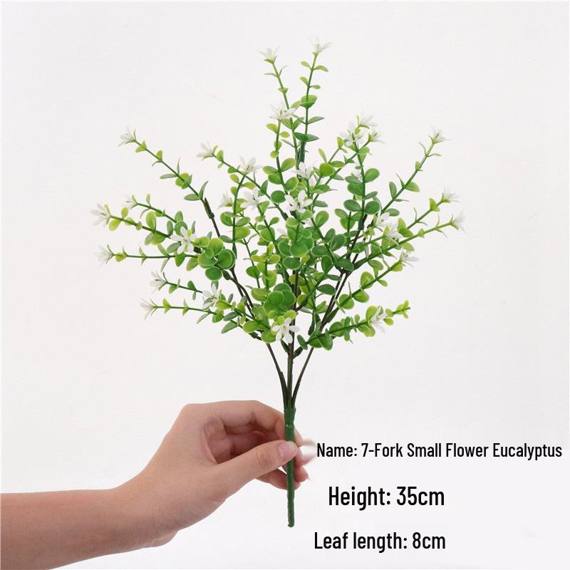 Artificial Green Plant Bundle: Decorative Plastic Grass, Water Grass, Plastic Flower, and Fern.