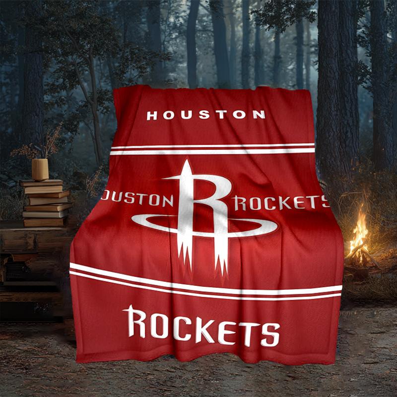 Rockets Team Art Blanket Flannel Throw for Sofa, Travel, Camping, Livingroom, Office, Chair and Bed Soft and Warm Holiday gifts