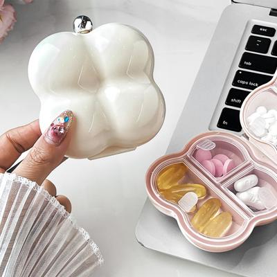 Pudełko na tabletki, przenośne, bezzapachowe, kompaktowe, na leki, pyłoszczelne, organizer na biżuterię, schowek na tabletki, biżuterię i drobne przedmioty