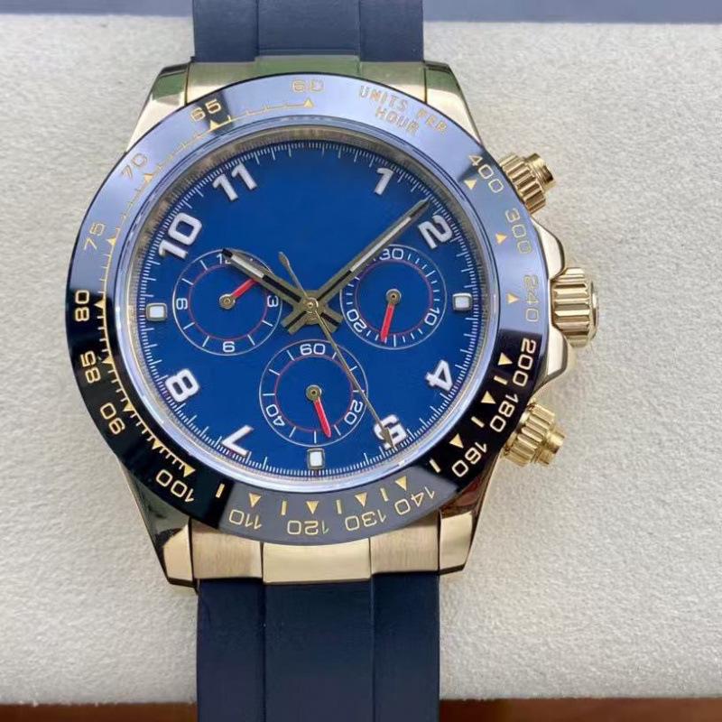 Rolex Daytona 40mm Diamond-Inlaid Multifunctional Automatic Mechanical Men's Watch.