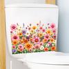Fresh Colorful Floral Wall Sticker Self-Adhesive Removable Bathroom Spring Home Decor Warm Atmosphere Art