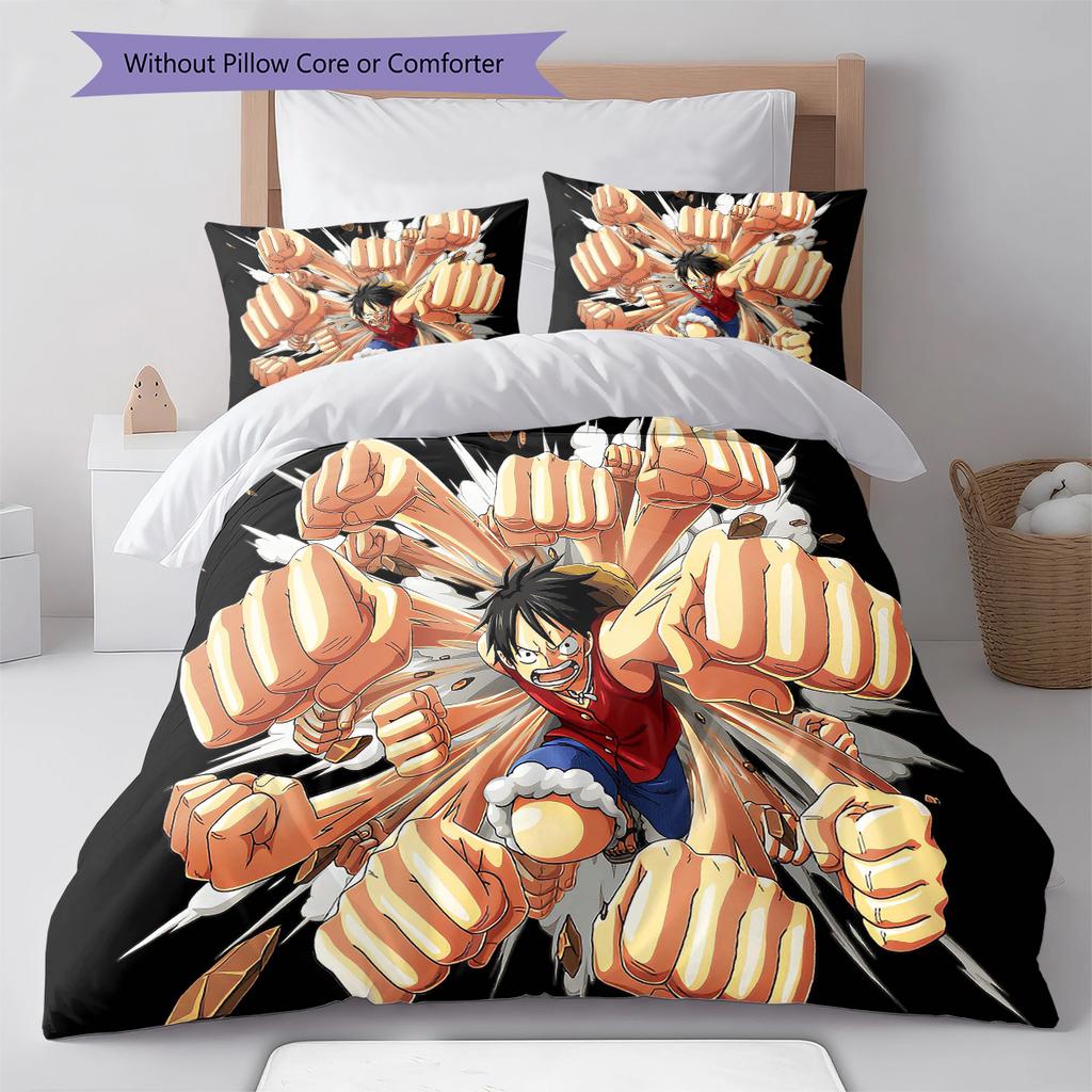 Set Copripiumino Trapuntato con Fantasia Cartone Animato Federa Decorazione per la Casa Regalo di Compleanno (1 * copripiumino + 2 * federa, senza nucleo)