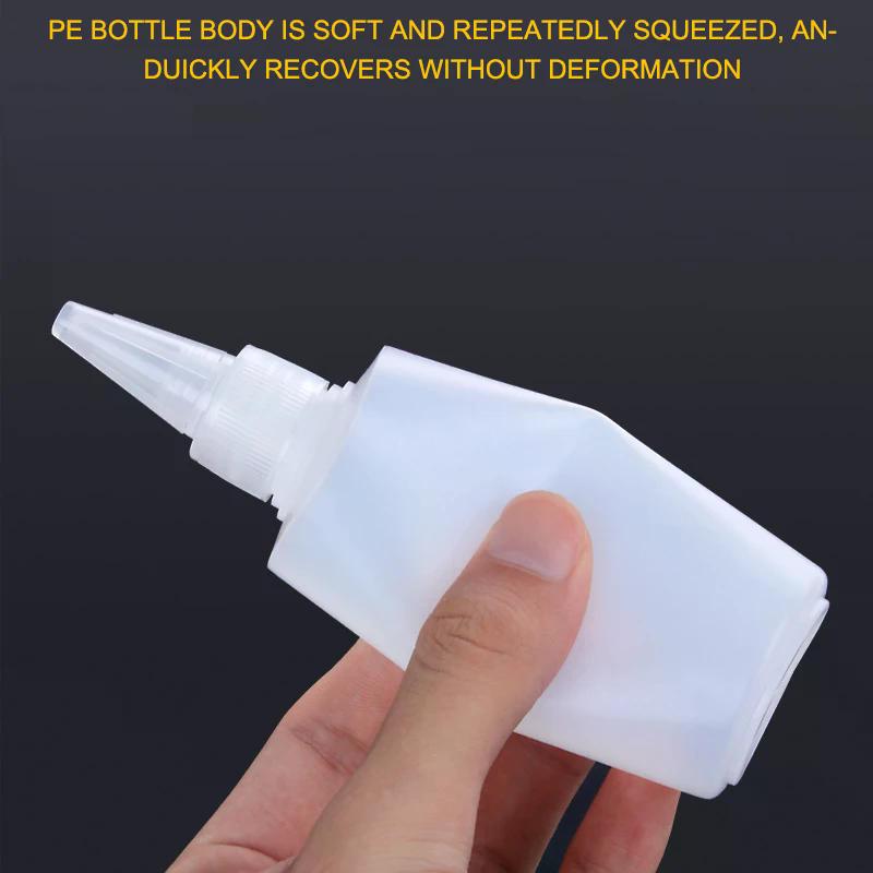 10-1000ml Bottle Cap Container Empty Plastic Squeeze Dropper With Screw Semi-transparent Eyes Liquid Ink Oil Paint Pigment