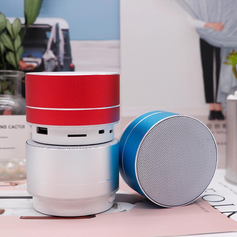A10 Mini Metal Bluetooth Speaker with Subwoofer, USB, Wireless, and Card Support for Mobile, Computer, and Laptop.