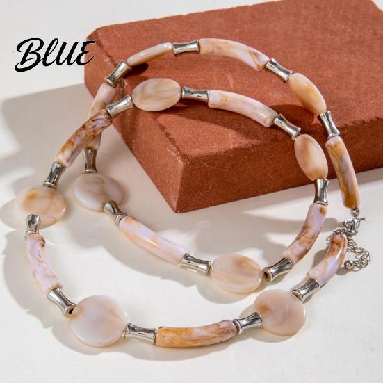 Handcrafted Bead Necklace for Women Bohemian Special-Shaped Beads Beach Special-shaped