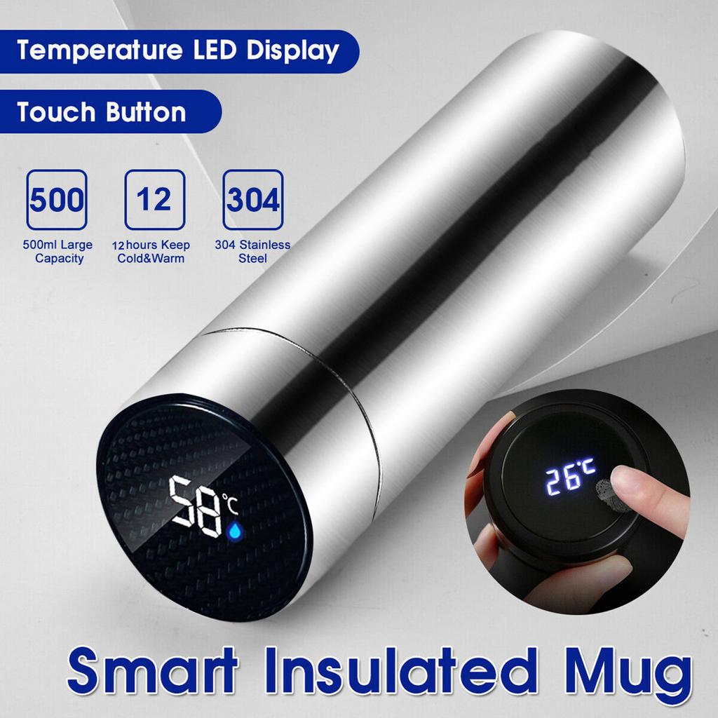 Stainless Steel Vacuum Flask Smart Kettle LCD Screen Display Temperature