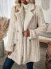 Women's Plush Double-Breasted Mid-Length Coat - Comfortable, Casual, Warm Suit Collar.