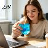 Portable Anxiety Relief Toy Glow-in-the-Dark Stress Cube Toy Squeeze Sensory Clear with Luminous Sea Animal Inside