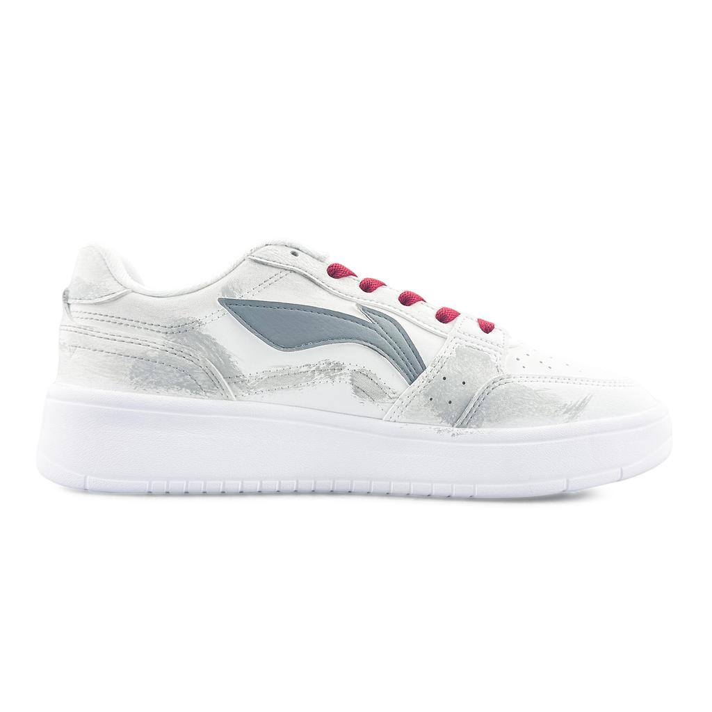 Li Ning Sycee Slip Resistant Abrasion Resistant Low top Skateboard Shoes Men's Gray White AGCT339-6(Team1108-S-BOX)