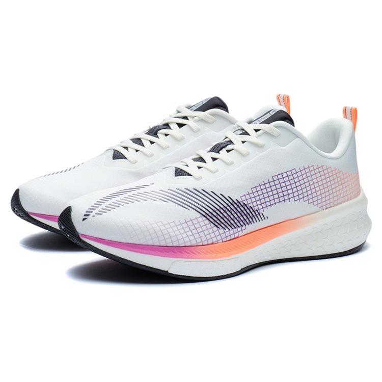 Li Ning Red Hare 5 Pro Slip Resistant, Abrasion Resistant, Supportive, Reflective Low top Running Shoes Men's White ARMR015-1