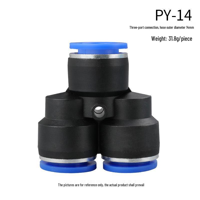 High-Pressure PE Tee & Reducer Pneumatic Quick-Fit Fittings for Air Pipe