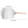12 Inch Pizza Shovel Stainless Steel Wooden Handle Pizza Turning Tool Anti-scalding Perforated Bakeware Maker Pizza Turning