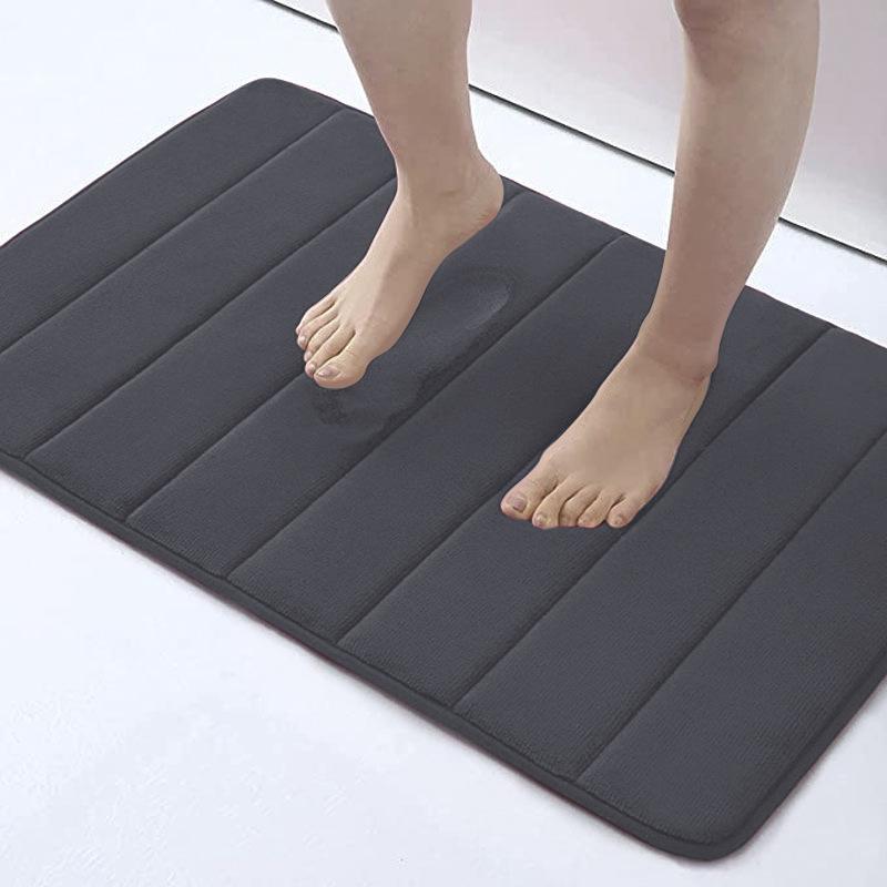 Zagęszczony dywanik podłogowy do łazienki z polaru koralowego - Chłonny, antypoślizgowy podkładka pod stopy na wejście i do toalety