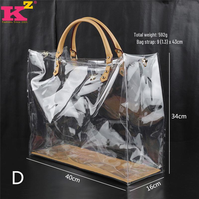 2023 Women's Large-Capacity Korean-Style Transparent Shoulder Handbags - Versatile Mother-and-Child Design