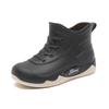 2025 new women waterproof rain boots for women fake lace up ankle rubber rain shoes non-slip four seasons woman Water boots