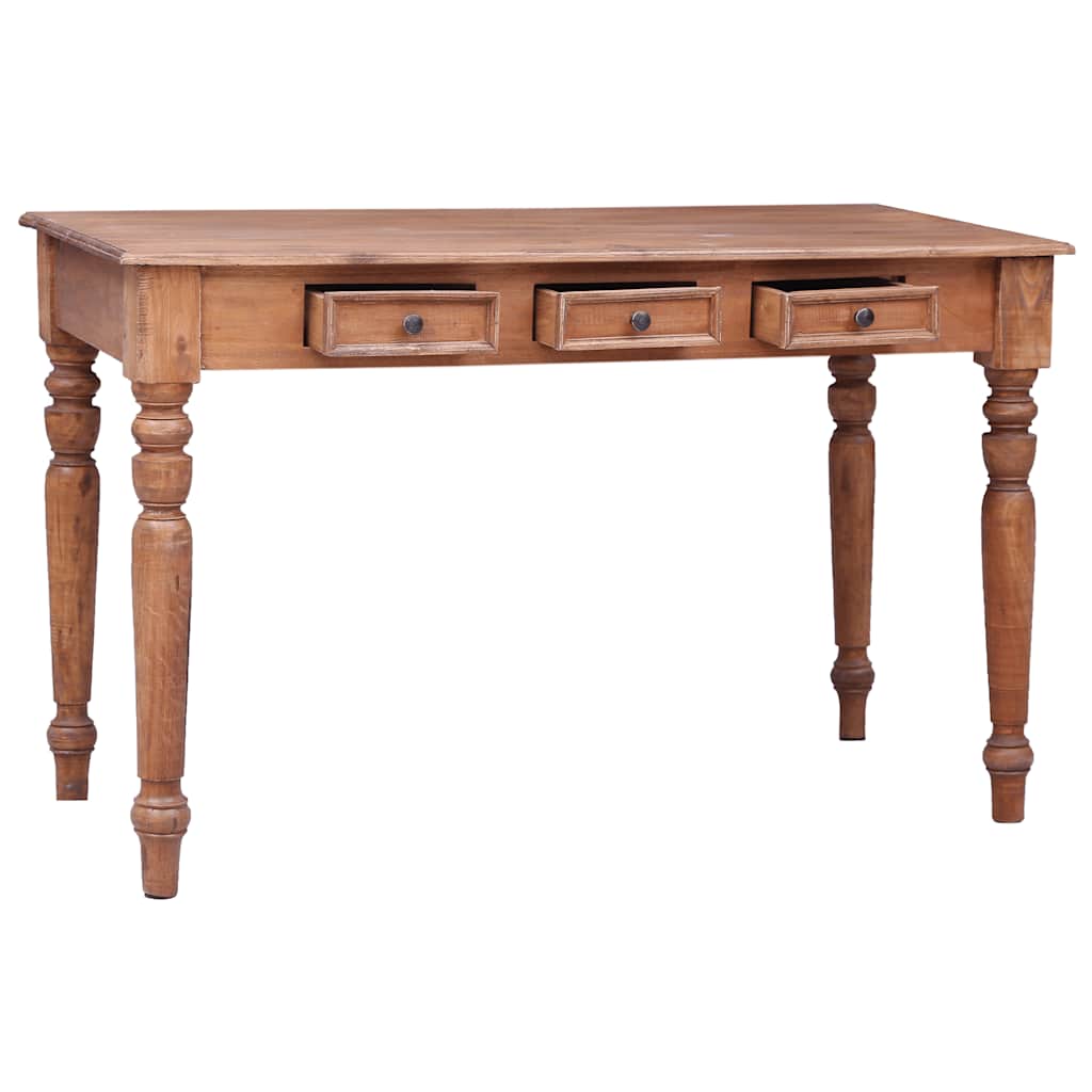 Desk with Drawers 117x57x75 Cm Reclaimed Solid Wood