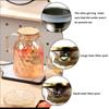 HeY LiLac Vintage Glass Pitcher with Lid Heat Resistant Borosilicate Water Jug ater Pitcher with Handle and Spout for Fridge