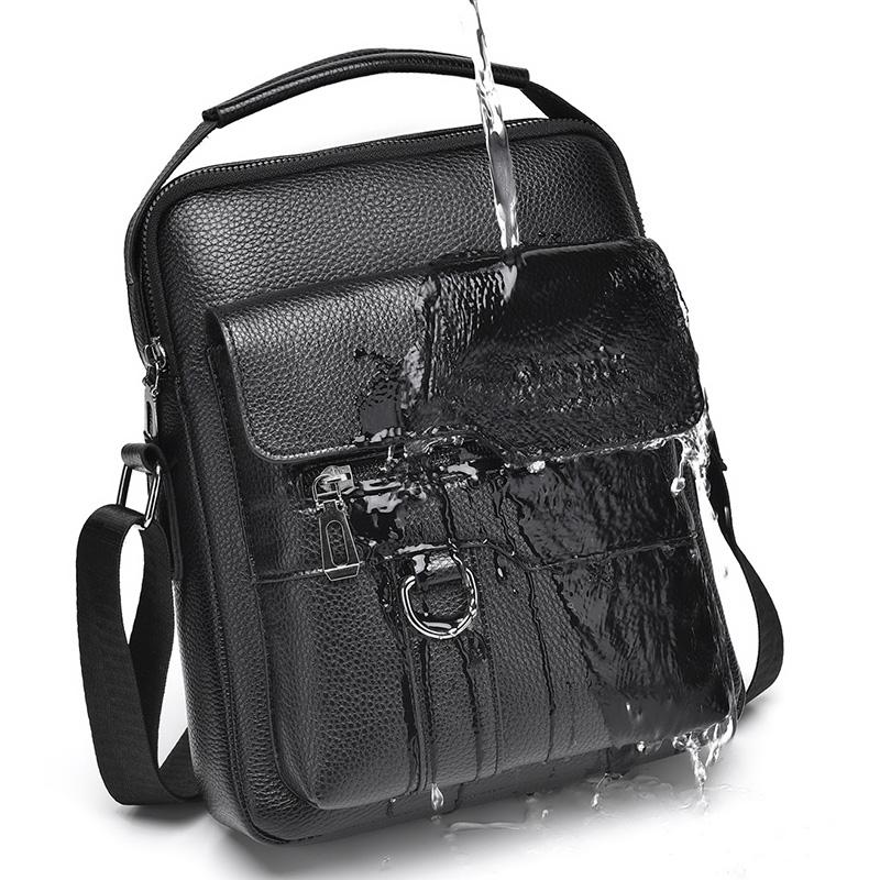 Men's Durable Shoulder Bag High Quality PU Leather Cross Body Sling Bags Travel Crossbody Fashion Pack for Male